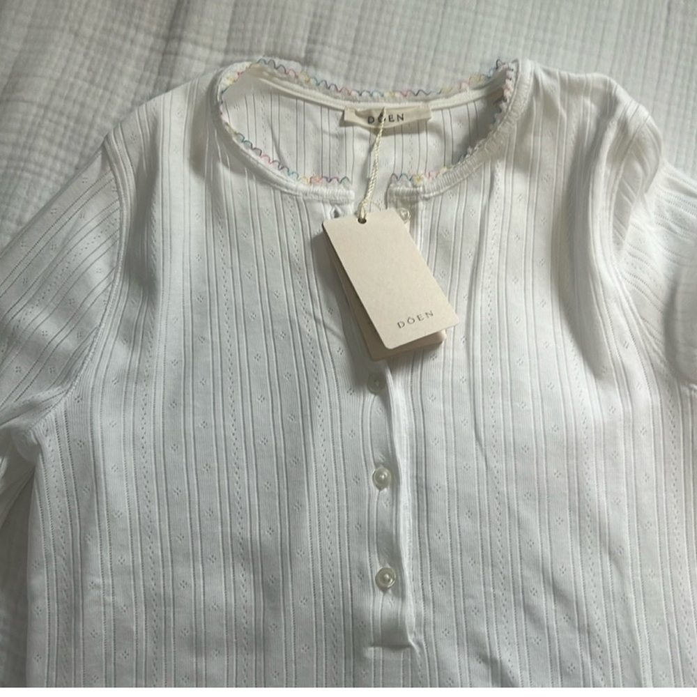 Doen NWT Pointelle shirt